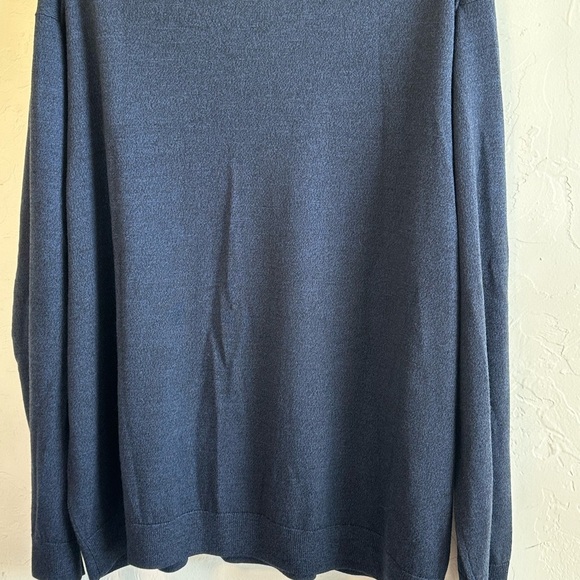 NWT Hart Schaffner Marx Dark Blue Merino Wool V-Neck Pullover Sweater Sz 3XB - Picture 7 of 11